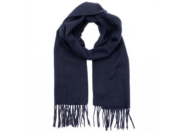 Vinterskjerf ull herre ensfarget 30x180 Navy Høst 